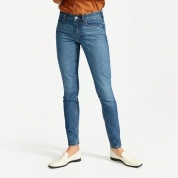 NWT Everlane Mid-Rise Skinny Jeans Sz 23 Regular Stretch Slim Denim 00/XXS - Picture 1 of 10
